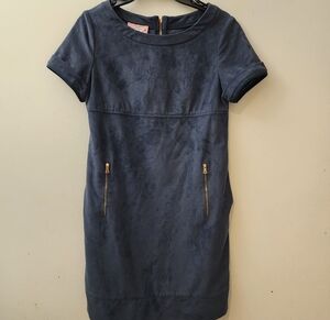 Phoebe Couture 4 Faux Suede Sheath Dress Office Church Weather Woman Event